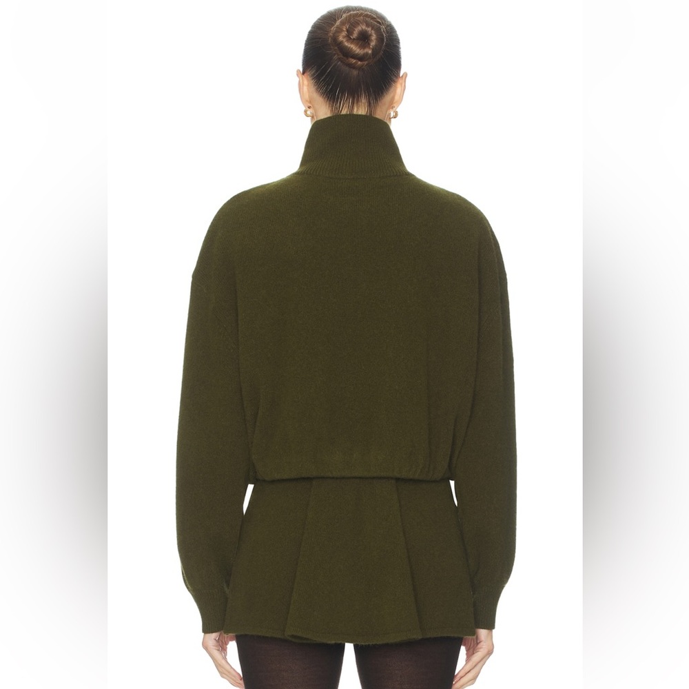 HELSA Josefine Knit Oversized Bomber & Josefine Knit Skirt in Olive - Picture 3 of 13